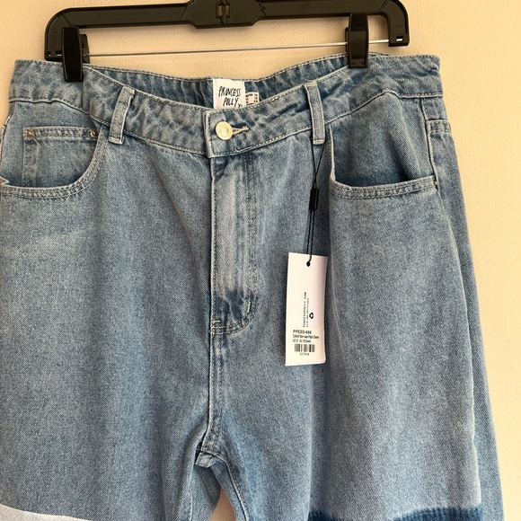 Princess Polly woman’s Cofield Mom patch denim jeans pants - Picture 9 of 13